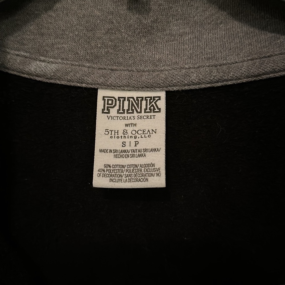 Pink, Mizzou Tigers, quarter zip gray sweatshirt, size small - Picture 6 of 7
